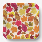 Erntedank Dinner Party Herbstfarben Blätter Pappteller (Vorderseite)