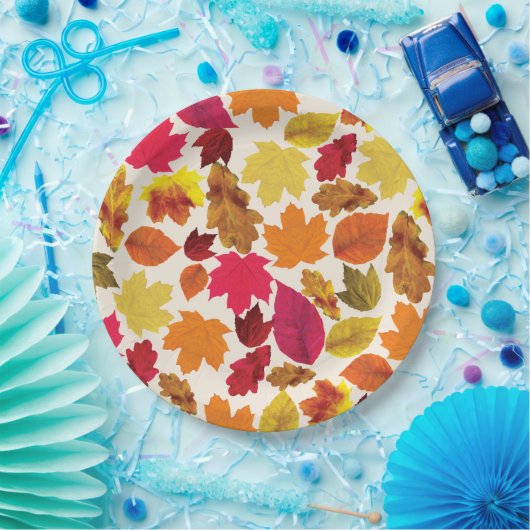 Erntedank Dinner Party Herbstfarben Blätter Pappteller (Party)