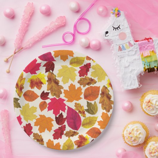 Erntedank Dinner Party Herbstfarben Blätter Pappteller (Party)
