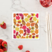 Erntedank Dinner Party Herbstfarben Blätter Serviette (Beispiel)