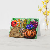 Erntedank Dinner Party Karte (Gelbe Blume)