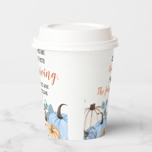 Erntedank Dinner Party Persönliche Bezeichnung Pappbecher (Links)