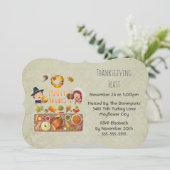 Erntedank Dinner Party - Pilgervorführung Einladung (Stehend Vorderseite)