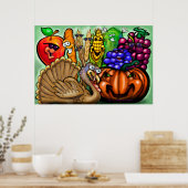 Erntedank Dinner Party Poster (Küche)