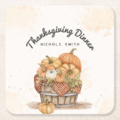 Erntedank Dinner Party Rechteckiger Pappuntersetzer (Vorderseite)