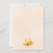 Erntedank Dinner Party Türkei Essen Kuchen Einladung (Rückseite)