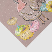 Erntedank Dinner Party Türkei Pumpkins Pink Tan Seidenpapier (Ausschnitt)