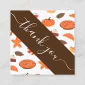 Erntedank Dinner Pattern Danke Social Media Quadratische Visitenkarte (Vorderseite)