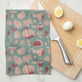 Erntedank Dinner Pattern Küchentuch (Viertel Falte)