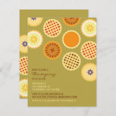 Erntedank Dinner Pies Tellers Einladung (Vorne/Hinten)