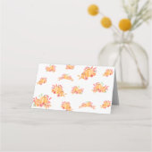 Erntedank Dinner Platzkarte Floral Pumpkin (Rückseite)