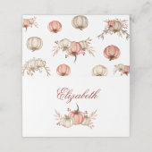 Erntedank Dinner Platzkarte Pumpkin Gewürz (Außenseite Aufgefaltet)