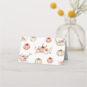 Erntedank Dinner Platzkarte Pumpkin Gewürz (Rückseite)