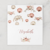 Erntedank Dinner Platzkarte Pumpkin Gewürz (Außenseite Aufgefaltet)