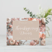 Erntedank Dinner Pumpkin Einladung (Stehend Vorderseite)