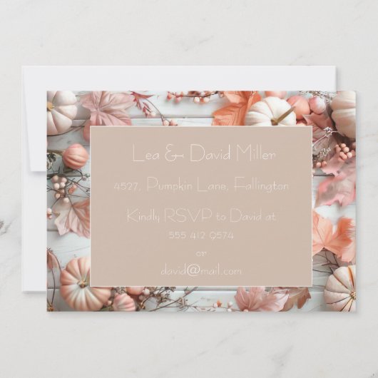 Erntedank Dinner Pumpkin Einladung (Rückseite)