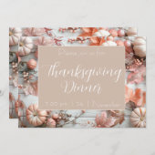 Erntedank Dinner Pumpkin Einladung (Vorne/Hinten)