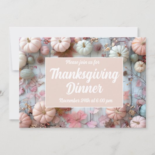 Erntedank Dinner Pumpkin Einladung (Vorderseite)