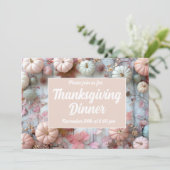 Erntedank Dinner Pumpkin Einladung (Stehend Vorderseite)