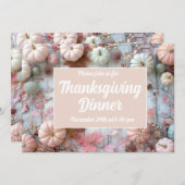 Erntedank Dinner Pumpkin Einladung (Vorne/Hinten)