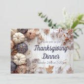 Erntedank Dinner Pumpkin Einladung (Stehend Vorderseite)