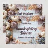 Erntedank Dinner Pumpkin Einladung (Vorne/Hinten)