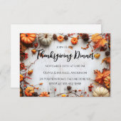 Erntedank Dinner Pumpkin Einladung (Vorne/Hinten)