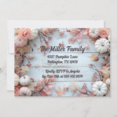 Erntedank Dinner Pumpkin Einladung (Rückseite)