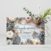 Erntedank Dinner Pumpkin Einladung (Stehend Vorderseite)