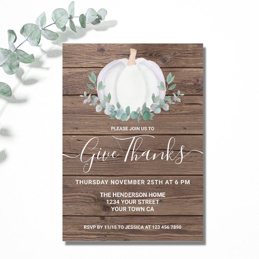 Erntedank Dinner Pumpkin Einladung
