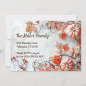 Erntedank Dinner Pumpkin Einladung (Rückseite)