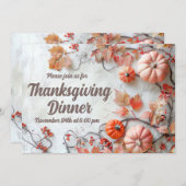 Erntedank Dinner Pumpkin Einladung (Vorne/Hinten)