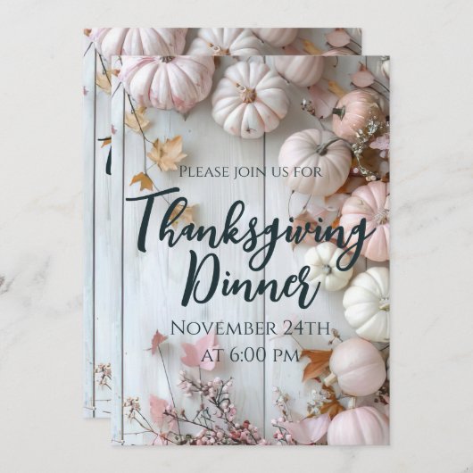 Erntedank Dinner Pumpkin Einladung