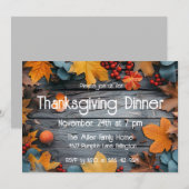 Erntedank Dinner Pumpkin Einladung (Vorne/Hinten)