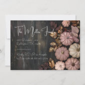 Erntedank Dinner Pumpkin Einladung Rustikal (Rückseite)