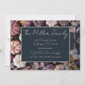 Erntedank Dinner Pumpkin Einladung Rustikal (Rückseite)