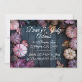 Erntedank Dinner Pumpkin Einladung Rustikal (Rückseite)