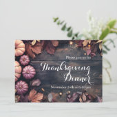 Erntedank Dinner Pumpkin Einladung Rustikal