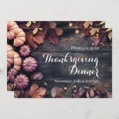 Erntedank Dinner Pumpkin Einladung Rustikal