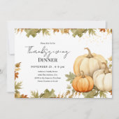 Erntedank Dinner Pumpkin Harvest Einladung (Vorderseite)