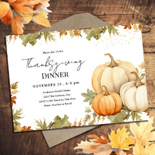 Erntedank Dinner Pumpkin Harvest Einladung