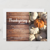Erntedank Dinner Pumpkin Harvest Foto Einladung (Vorderseite)