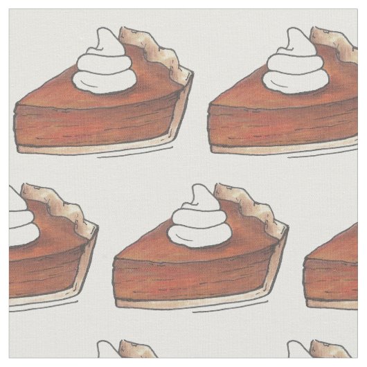 Erntedank Dinner Pumpkin Pie Slice Feinschmecker Stoff (Nahaufnahme)