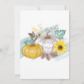 Erntedank Dinner Pumpkin Truck Wasserfarbe Einladung (Rückseite)