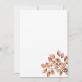 Erntedank Dinner Pumpkin und Herbst Blätter Einladung (Rückseite)