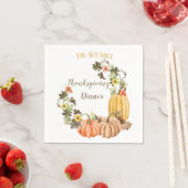 Erntedank Dinner Pumpkin Vines Napkins Serviette (Beispiel)
