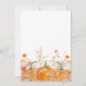 Erntedank Dinner Pumpkin Wildblume Moderne Einladung (Rückseite)