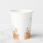 Erntedank Dinner Pumpkin Wildblume Moderne Pappbecher (Rechts)