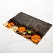 Erntedank Dinner Pumpkins Folieneinladung (Gedreht)