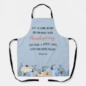 Erntedank Dinner Rustic Blue Scripting Schürze (Vorderseite)